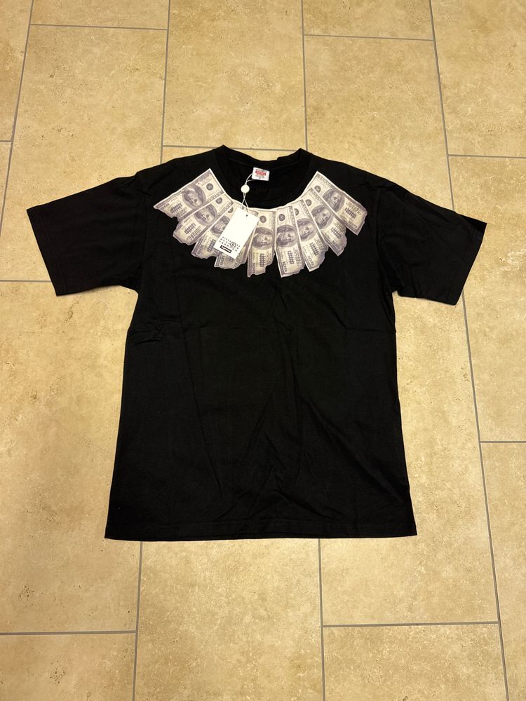 Black T-Shirt With Dollar Bill Print image 1