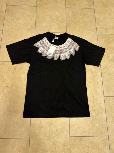 Black T-Shirt With Dollar Bill Print