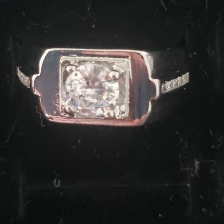 Silver Ring With Clear Gemstone