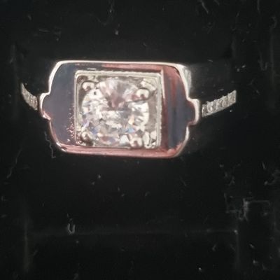 Silver Ring With Clear Gemstone
