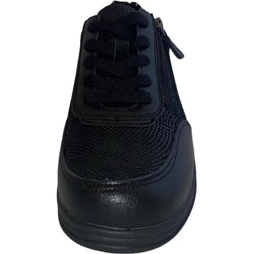 Miss Shoes 5 Eye Side Zip Flats imagen 3