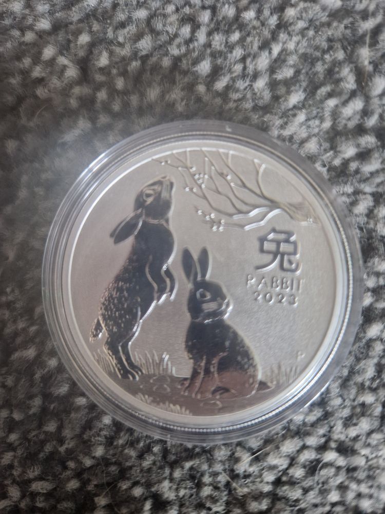 1oz 999 Silver Coin With Rabbit Design
