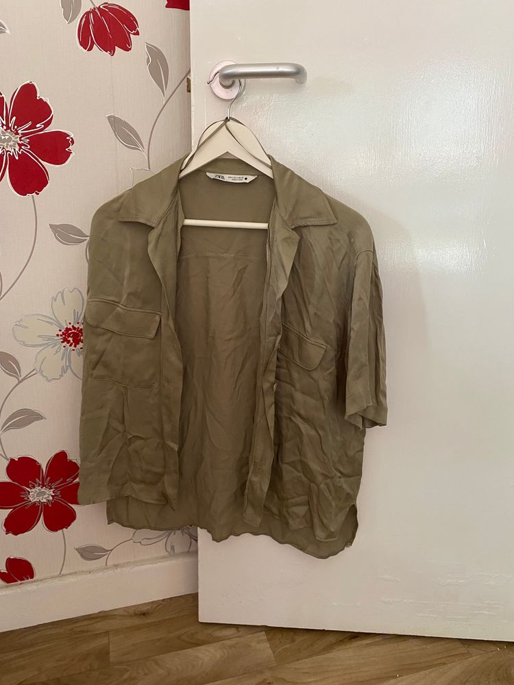 Zara khaki shirt  size small 