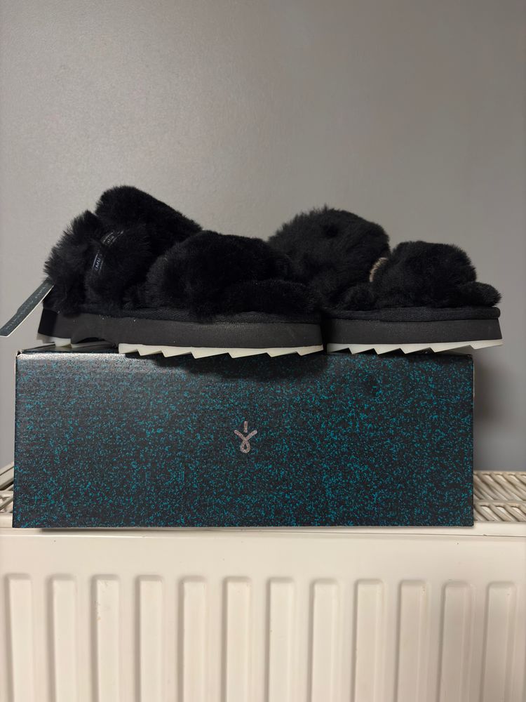 EMU Australia Emu Australia Black Fluffy Sandals product image