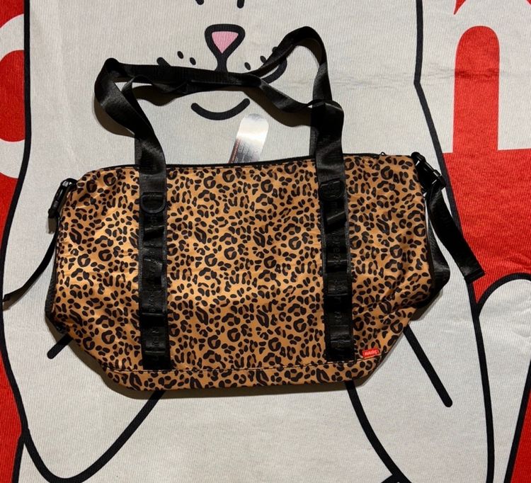 Supreme Leopard Print Duffle Bag 5