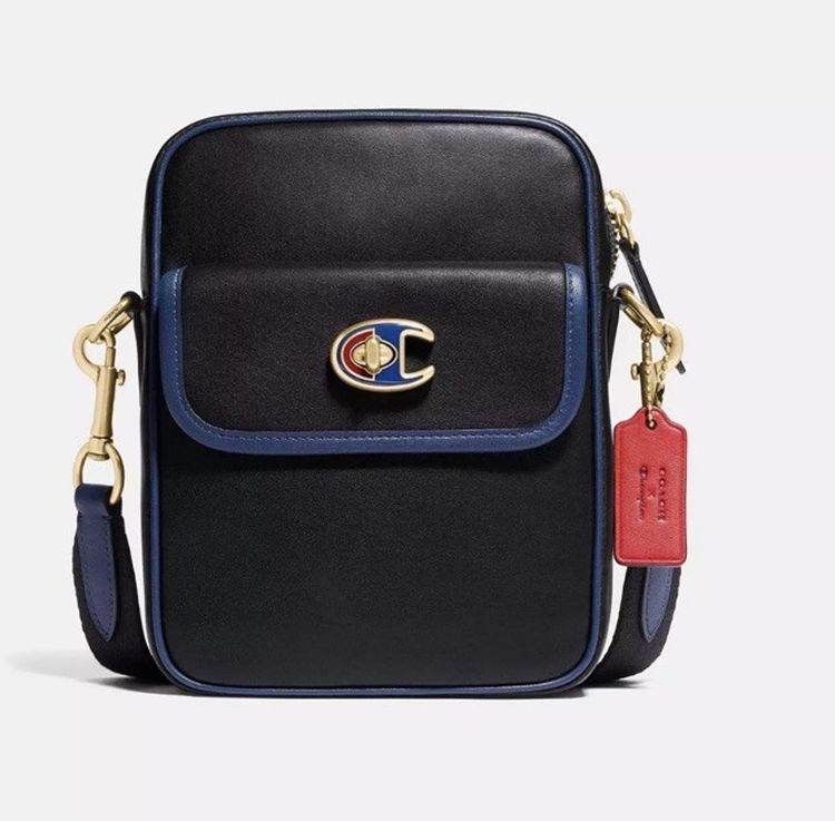 Immagine di Coach x Champion Crossbody Bag £459 Blue Cross Body Leather Bag BNWT 1