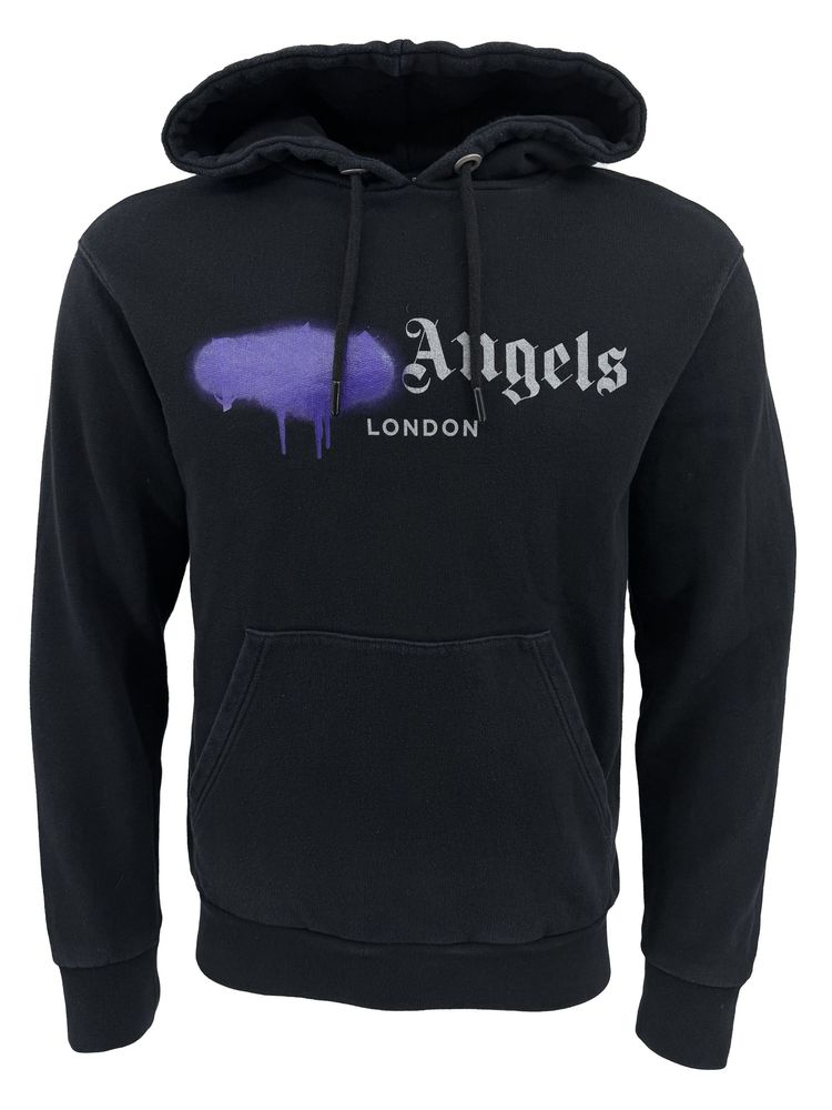 Palm Angels Spray London Hoodie - Black (379445455)