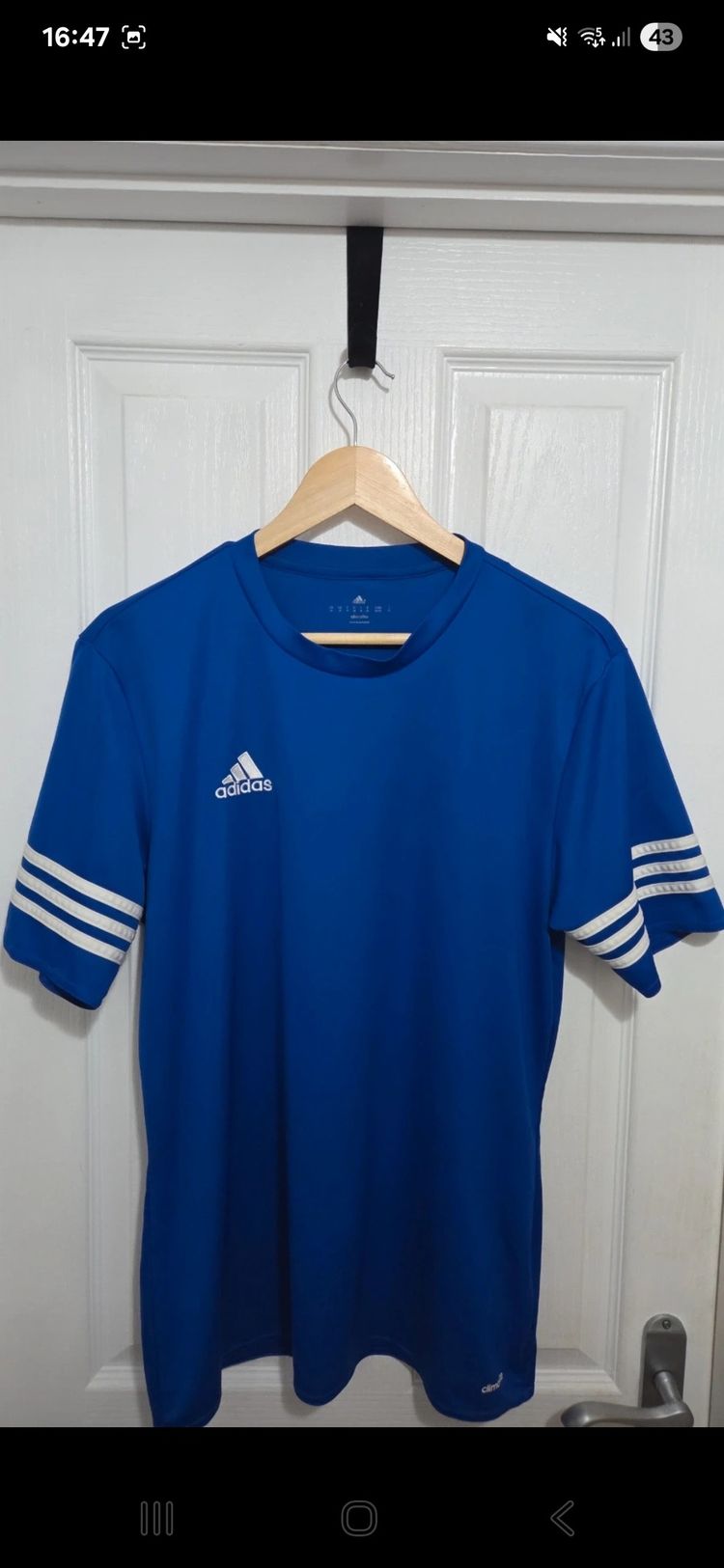 Adidas Blue Sports T-Shirt Mens Medium