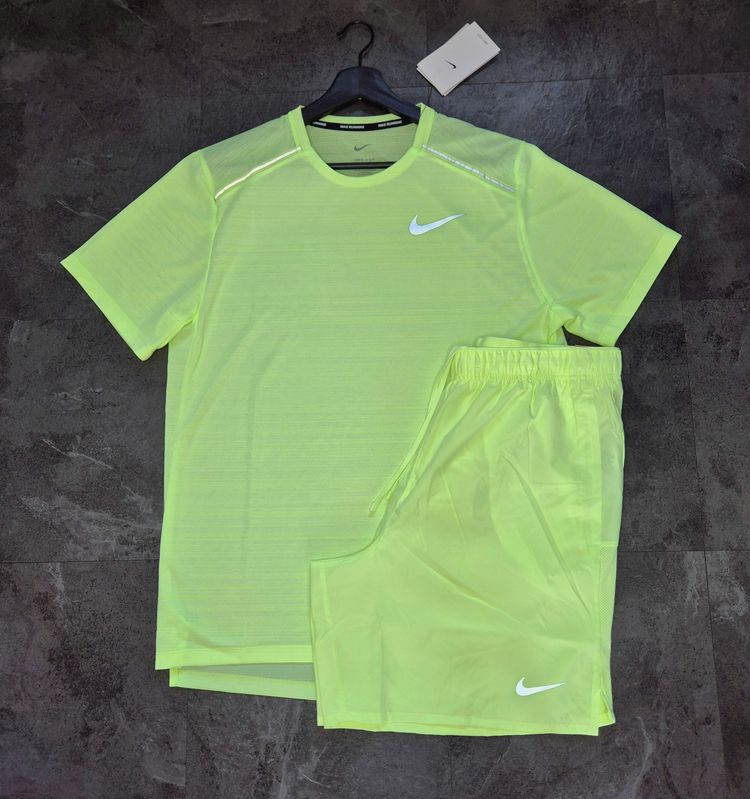 Nike Miler Tshirt & Short Set Volt