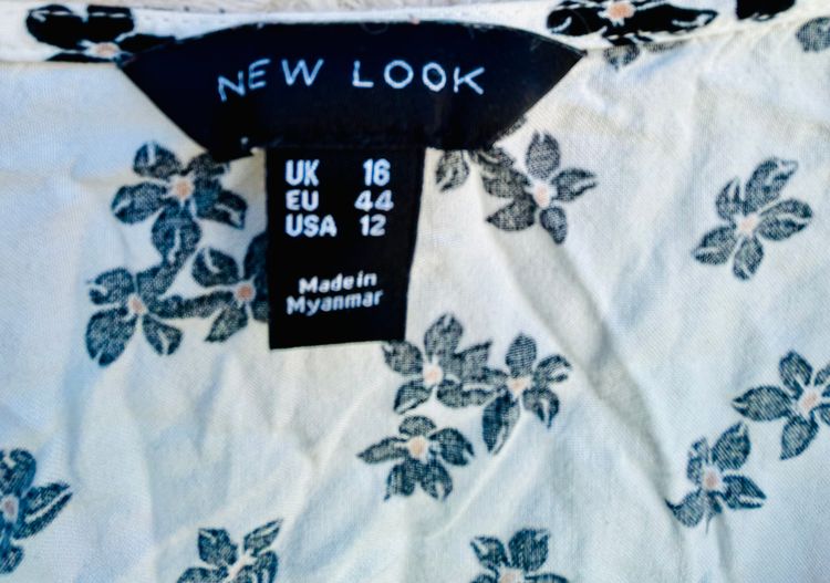 New Look Women's Floral Button-Up Blouse size16  2