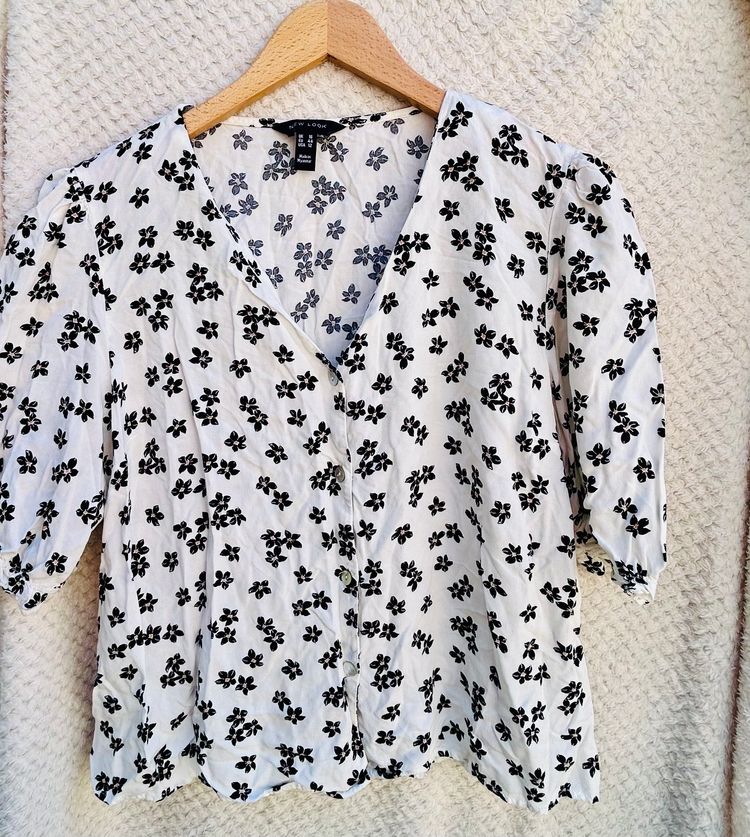 New Look Women's Floral Button-Up Blouse size16 