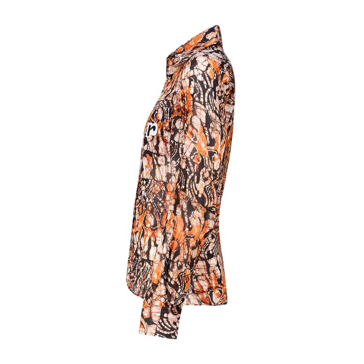 1970s Paco Rabanne Brown and Orange Boutique Print Shirt image 5