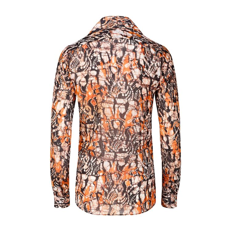 1970s Paco Rabanne Brown and Orange Boutique Print Shirt image 3