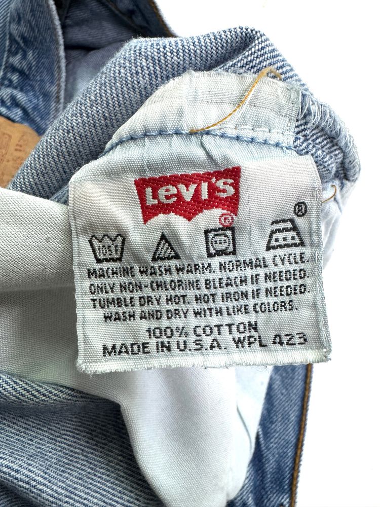 Levi's 501 Made In USA W36 L30 vintage anni 90' levis denim jeans obraz 3
