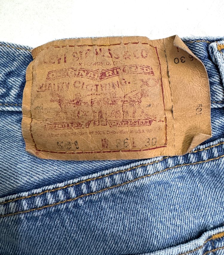 Levi's 501 Made In USA W36 L30 vintage anni 90' levis denim jeans obraz 12
