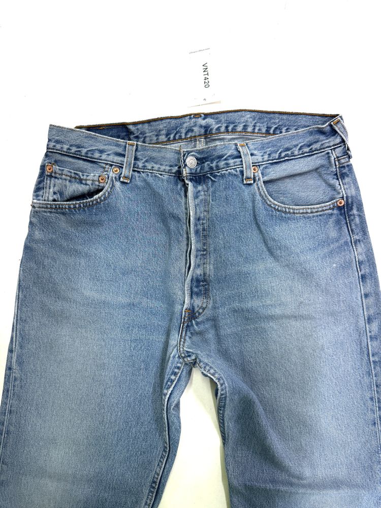 Levi's 501 Made In USA W36 L30 vintage anni 90' levis denim jeans obraz 14