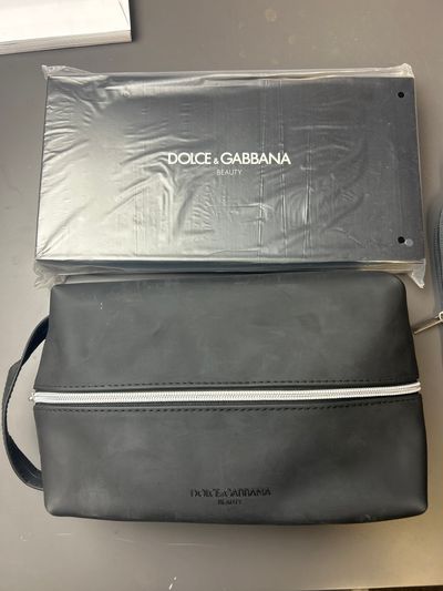 Dolce & Gabbana Beauty Black Zippered Washbag New