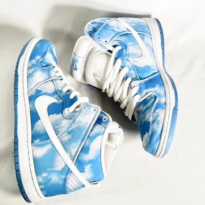 Nike SB Dunk High Clouds UK 10 Worn Once Boxed 🔥 Rare 6
