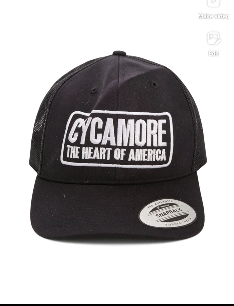 Black Snapback Cap With Mesh Back