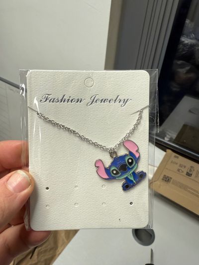 blue character pendant necklace
