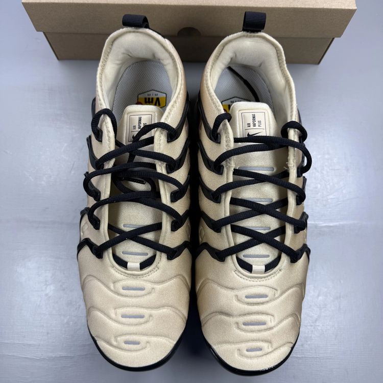 Nike Air VaporMax Plus Size UK 9.5 Beige Black Rattan Men's Trainers DX3720-200 imagen 4