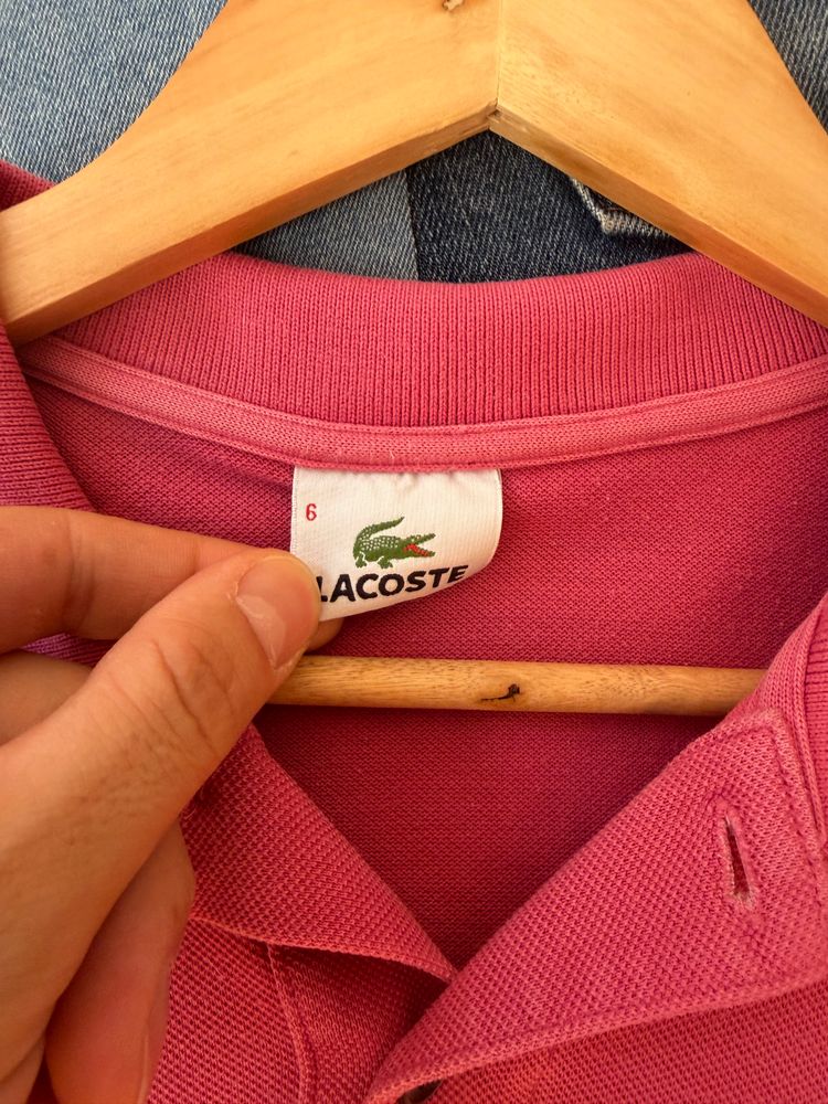 Lacoste Pink Polo Shirt 2