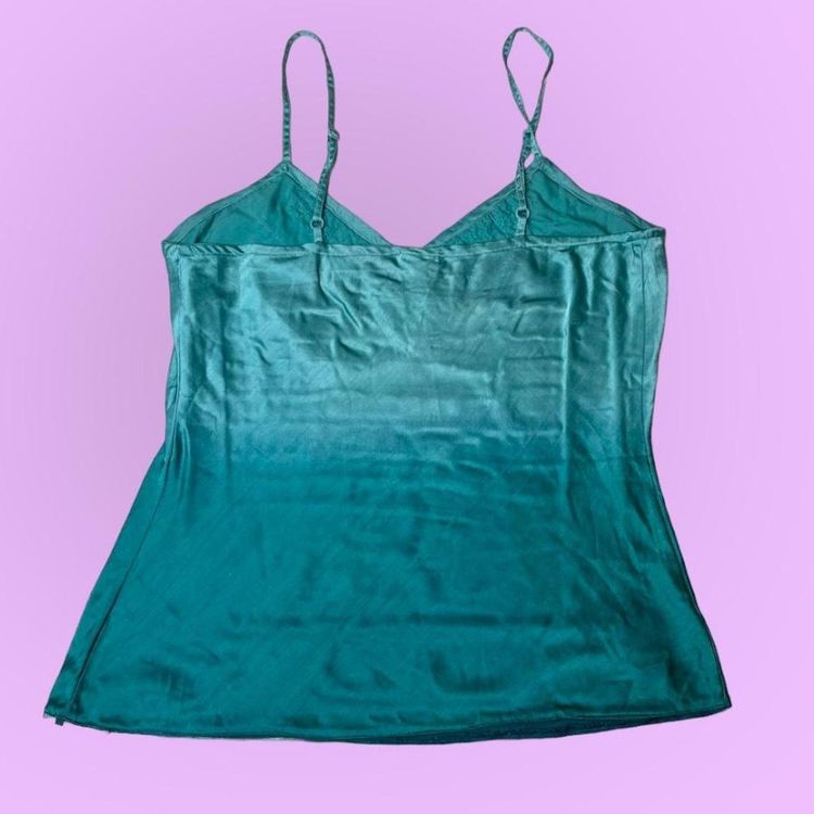 90s 00s Etam blue cami top with bead details imagen 2