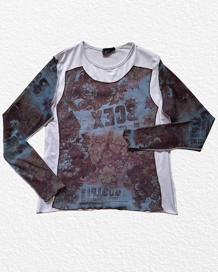 Long Sleeve Floral Print Top