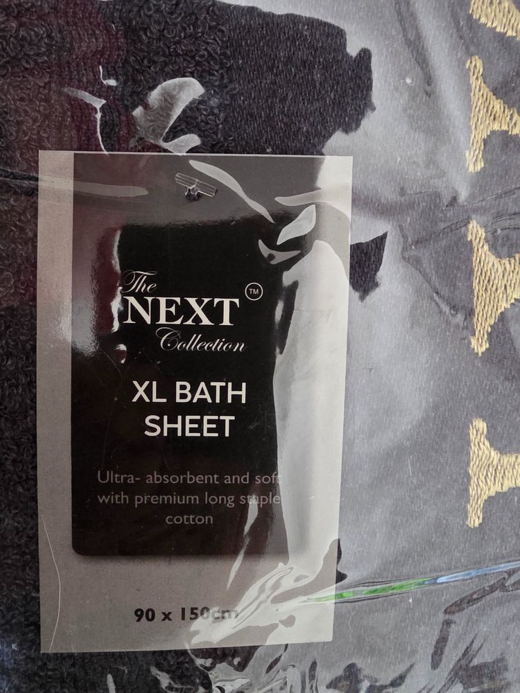 Immagine di Pack of 3 Charcoal Colour The Next Collection Xl Bath Sheet Price Marked £49 5