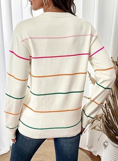 Immagine di White Striped Sweater 4
