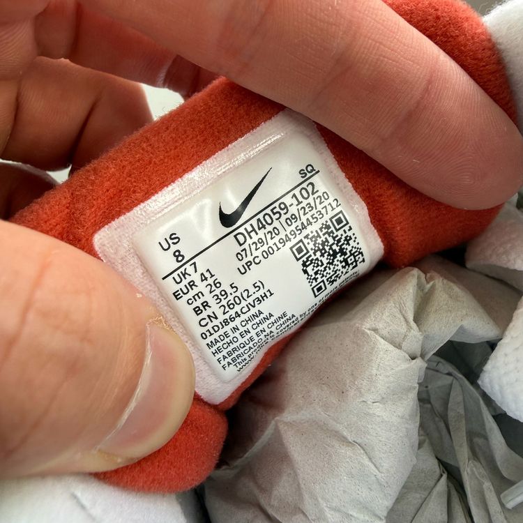 Immagine di Nike Air Max 1 Size UK 7 LV8 Martian Sunrise White Grey Mens Trainers DH4059-102 10
