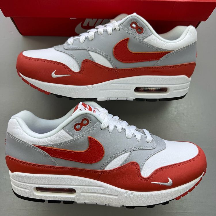 Immagine di Nike Air Max 1 Size UK 7 LV8 Martian Sunrise White Grey Mens Trainers DH4059-102 1