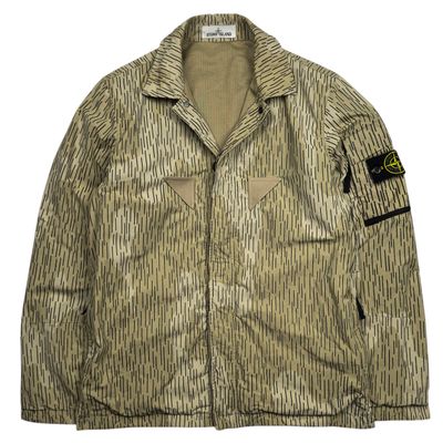 A/W 21 Stone Island Reflective Rain Camo Lined Overshirt Jacket