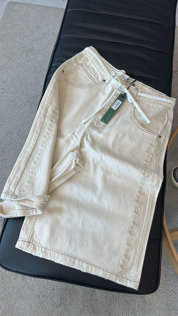 White Denim Shorts