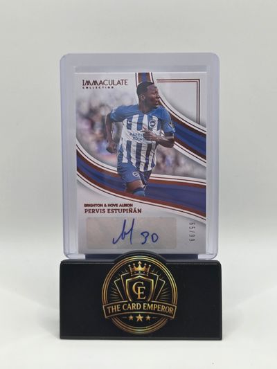 Pervis Estupinan (Brighton) 65/99 Autographed Card Immaculate 2023-2024