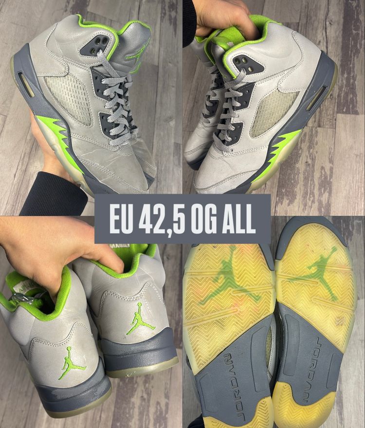JORDAN 5 GREEN BEAN 42,5 OG ALL
