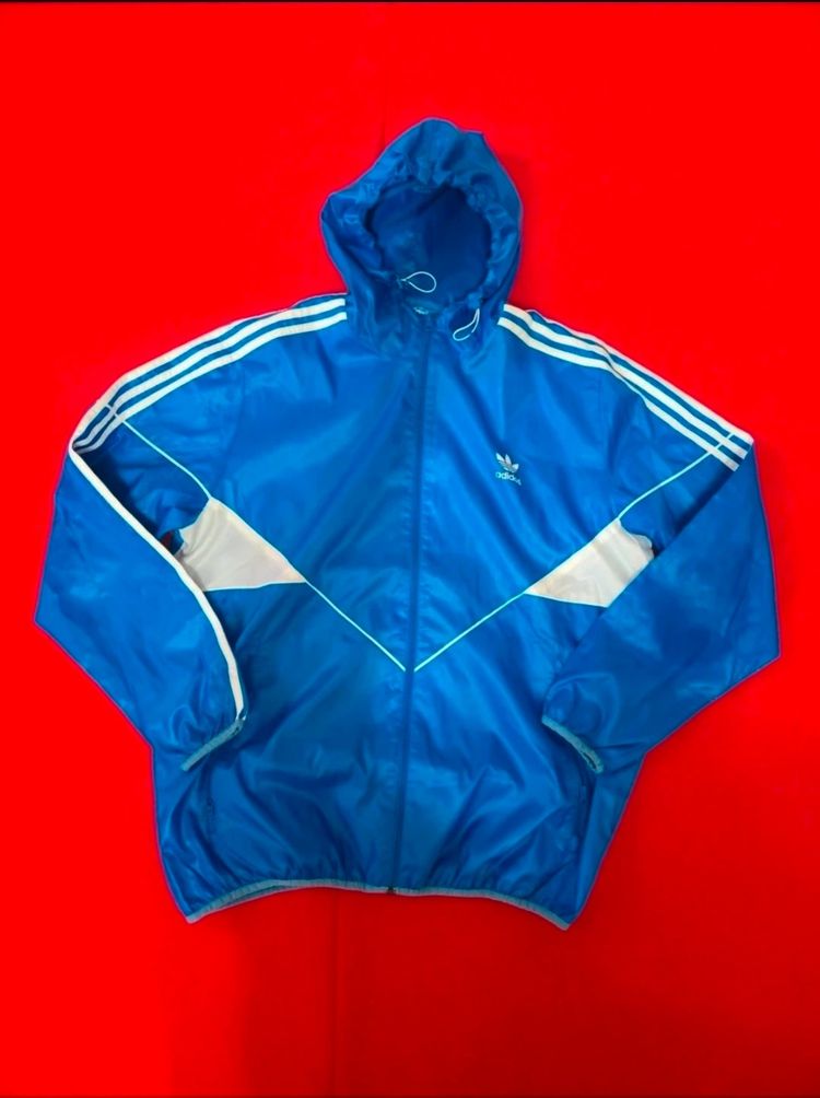Adidas Blue Hooded Jacket