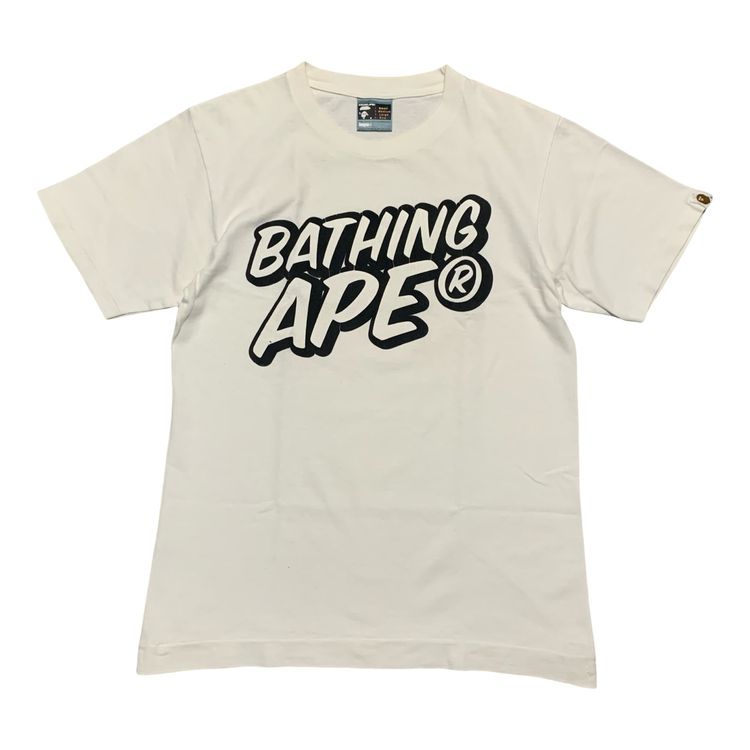 Bape Small Tee Graphic White A Bating Ape T-Shirt Vintage 90s