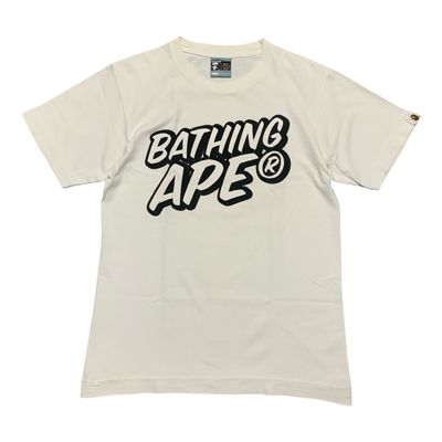 Bape Small Tee Graphic White A Bating Ape T-Shirt Vintage 90s