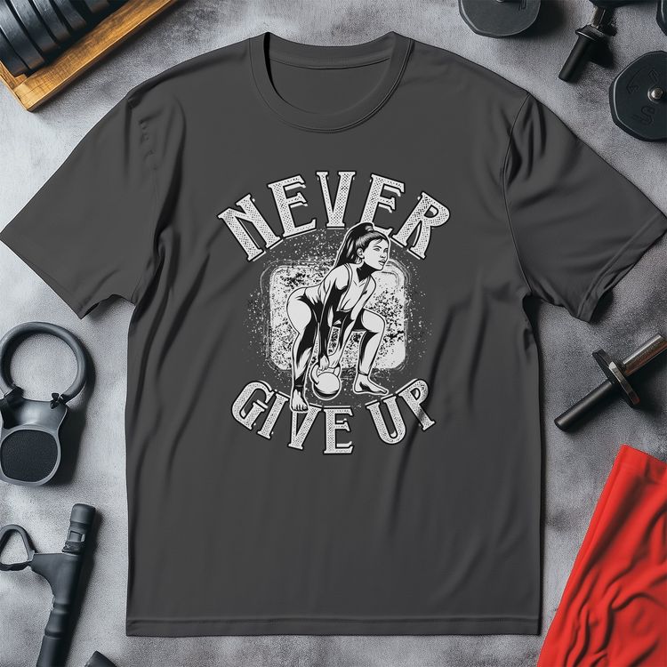 Never Give Up Funny T-Shirt 4