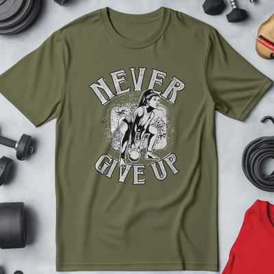Never Give Up Funny T-Shirt 5