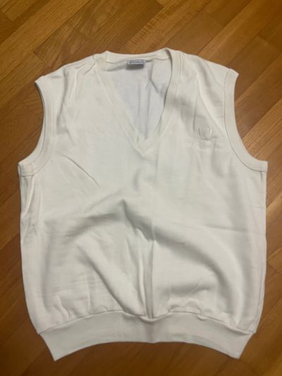 Sergio Tacchini White Sleeveless Sweater Vest