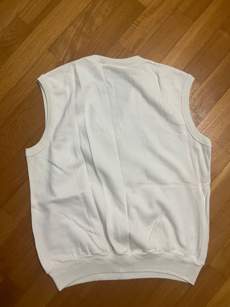 Sergio Tacchini White Sleeveless Sweater Vest imagen 2