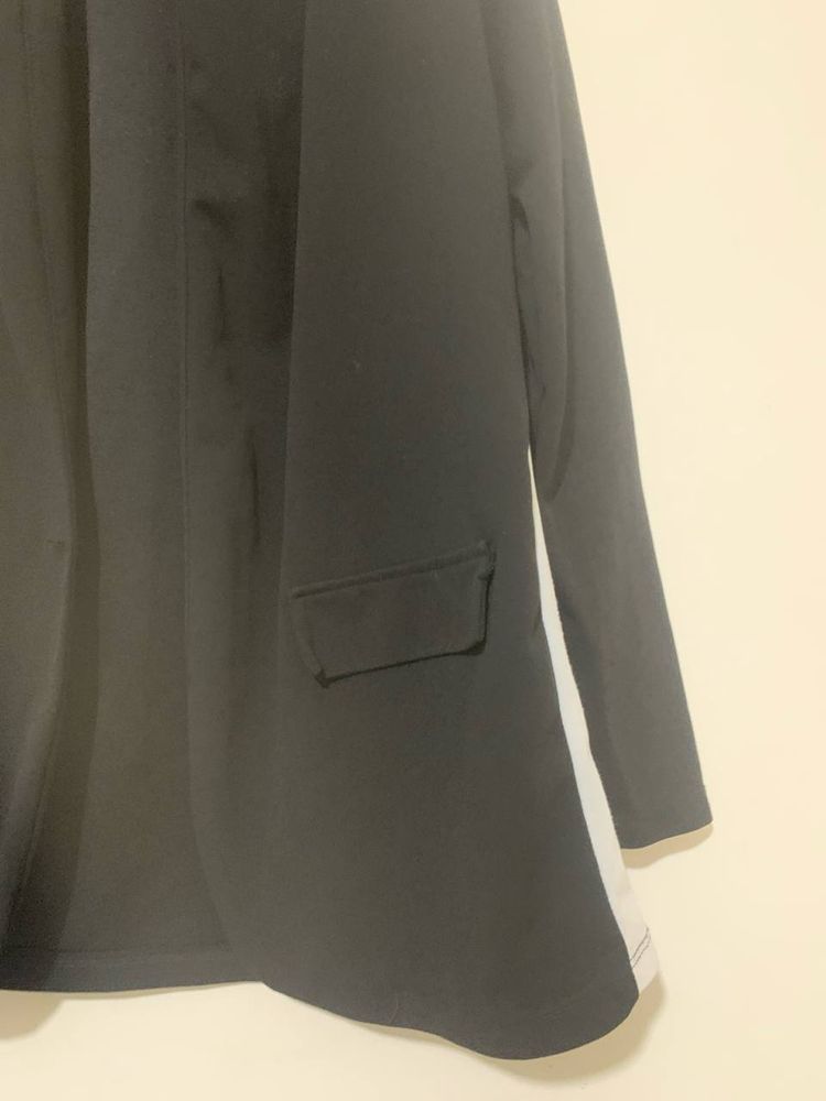 Black Blazer With White Side Stripe 5