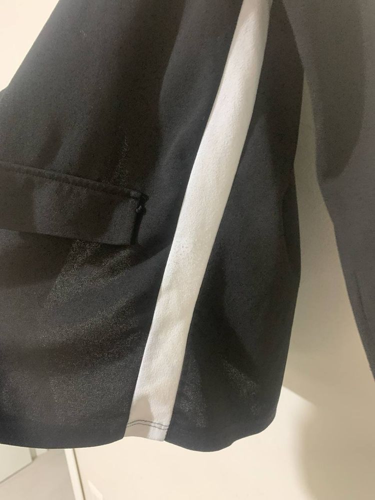 Black Blazer With White Side Stripe 2