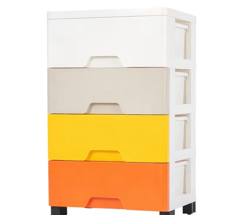 Multi-Color Plastic Storage Drawer Unit