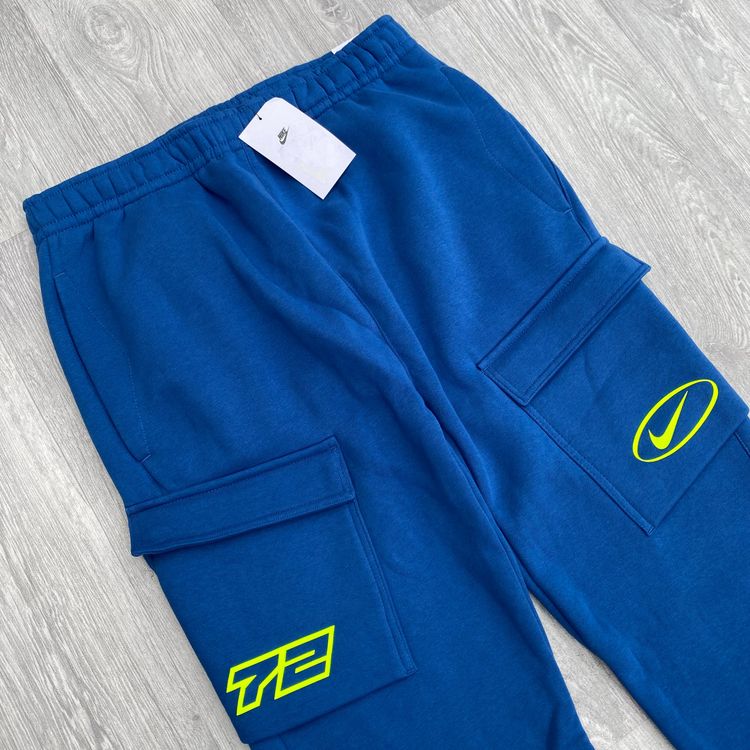 Nike Moto Fleece Cargo Sweatpants Joggers Bottoms - Court Blue [HJ3968-476] image 2