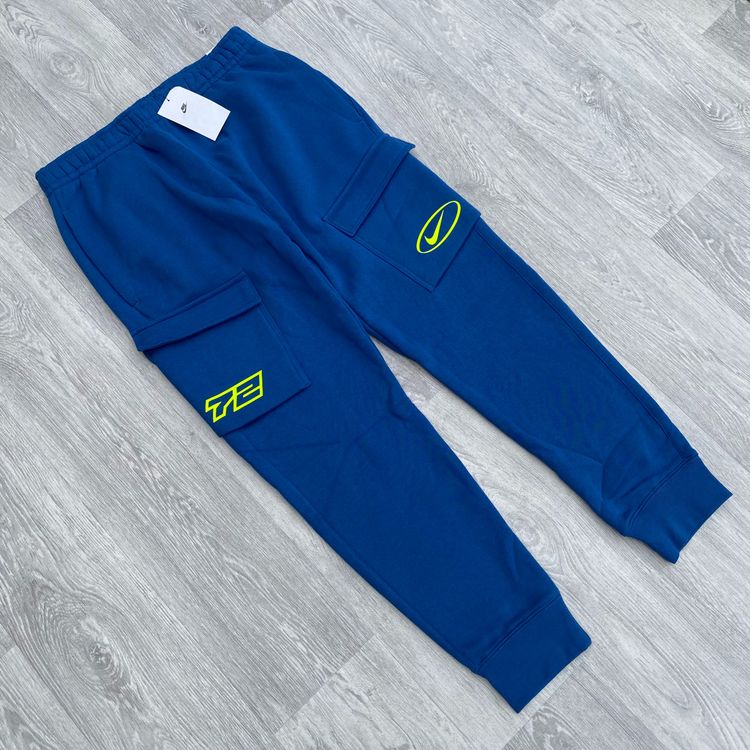 Nike Moto Fleece Cargo Sweatpants Joggers Bottoms - Court Blue [HJ3968-476] image 1