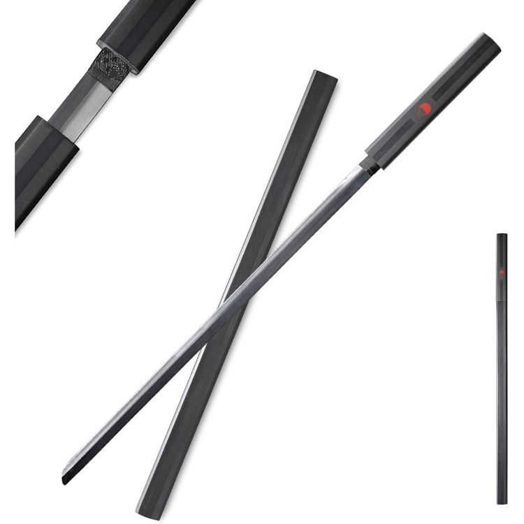Naruto Kusanagi Sasuke Black Katana Metal Sword DAMAGED 2