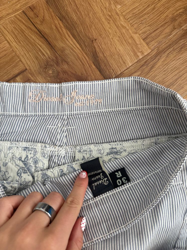 Diesel Cotton Pinstripe Trouser (30R) image 7
